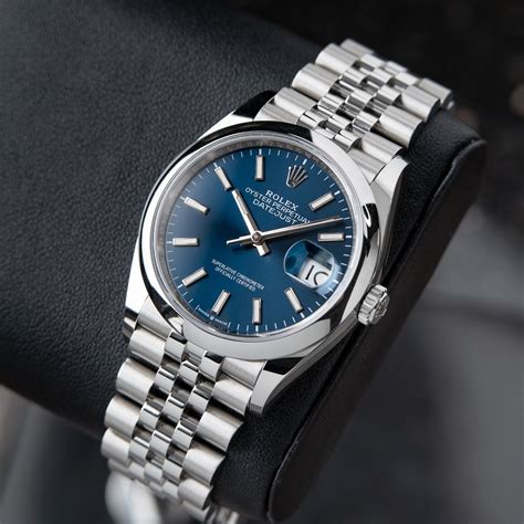 rolex datejust 36 blue on wrist|Rolex 36mm Datejust diamond bezel.